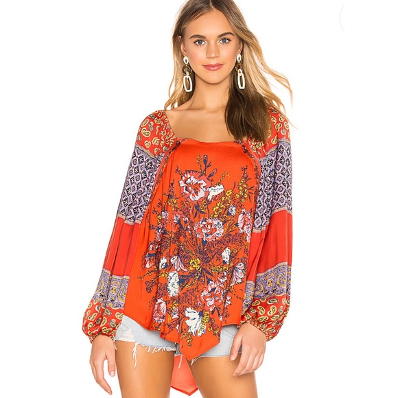 Free People Tops - NWOT Free People Positano Print Blouse